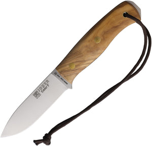 Joker Ember Flat Bushcraft Survival Olive Wood 14C28N Fixed Blade Knife CO123P