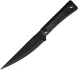 Jason Perry Blade Works Bushcraft Black G10 1095HC Fixed Blade Knife 212GBLK