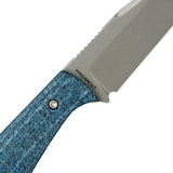 Jack Wolf Knives Collusion Blue Micarta CPM-S90V Fixed Blade Knife w/ Sheath 44519