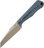Jack Wolf Knives Collusion Blue Micarta CPM-S90V Fixed Blade Knife w/ Sheath 44519