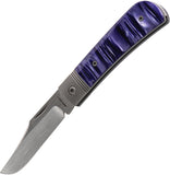 Jack Wolf Knives Bennys Clip Slip Joint Cosmic Purple Kirinite Folding S90V Knife 54160