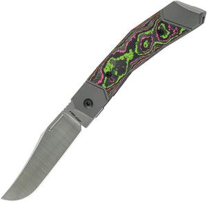 Jack Wolf Knives Bionic Jack Framelock Watermelon Sugar Carbon Fiber Folding S90V Knife 54176