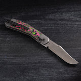 Jack Wolf Knives Bionic Jack Framelock Watermelon Sugar Carbon Fiber Folding S90V Knife 54176