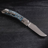 Jack Wolf Knives Bionic Jack Framelock Frost Carbon Fiber Folding S90V Knife 54177