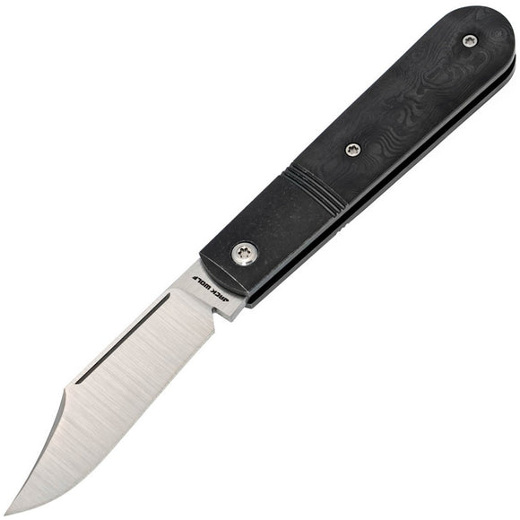 Jack Wolf Knives Big Bro Jack Black Carbon Fiber & Titanium Folding S90V Pocket Knife 54226