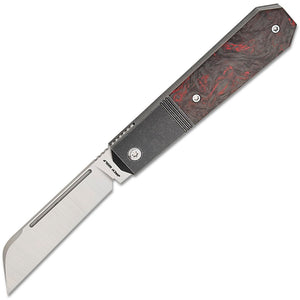 Jack Wolf Knives After Hours Jack Red Fat Carbon Fiber Folding S90V Knife 54233