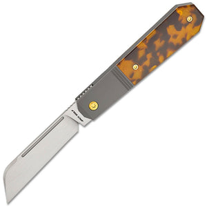 Jack Wolf Knives After Hours Jack Tortoise Shell Kirinite Folding S90V Pocket Knife 54234