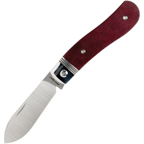 Jack Wolf Knives K9 Jack Slip Joint Redstone Richlite Folding 154CM Pocket Knife 54293
