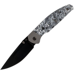 Jack Wolf Knives Tango Framelock Polar Carbon Fiber & Titanium Folding S90V Knife 54321