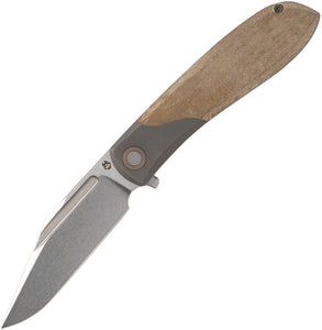 Jack Wolf Knives Scuffle Green Linen Micarta Folding Knife | Get