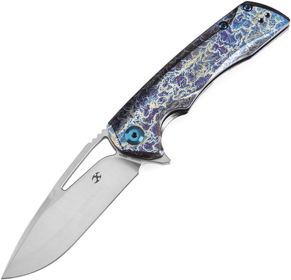 Kansept Knives Kryo Framelock Lightning Strike Titanium Folding S35VN Pocket Knife 1001A11