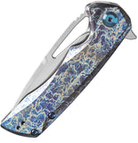 Kansept Knives Kryo Framelock Lightning Strike Titanium Folding S35VN Pocket Knife 1001A11