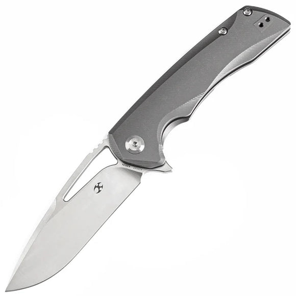 Kansept Knives Kryo Framelock Gray Milled Titanium Folding S35VN Pocket Knife 1001A7