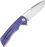 Kansept Knives Kryo Framelock Timascus Folding S35VN Pocket Knife 1001M2