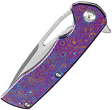 Kansept Knives Kryo Framelock Timascus Folding S35VN Pocket Knife 1001M2