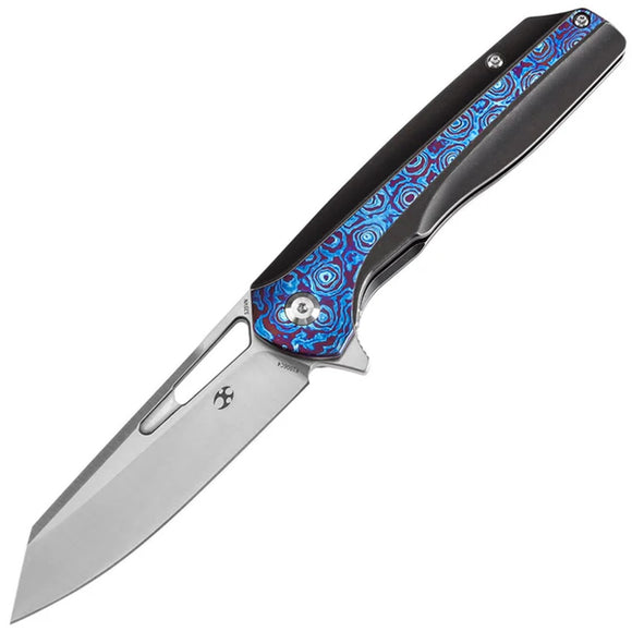 Kansept Knives Shard Framelock Titanium & Timascus Folding S35VN Pocket Knife 1006C4