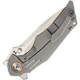 Kansept Knives Delta Framelock Gray Titanium Folding S35VN Pocket Knife 1011A1