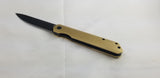 Kansept Knives Prickle Linerlock Brass Folding CPM-S35VN Pocket Knife 1012B1