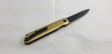 Kansept Knives Prickle Linerlock Brass Folding CPM-S35VN Pocket Knife 1012B1