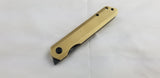 Kansept Knives Prickle Linerlock Brass Folding CPM-S35VN Pocket Knife 1012B1