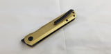 Kansept Knives Prickle Linerlock Brass Folding CPM-S35VN Pocket Knife 1012B1