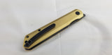 Kansept Knives Prickle Linerlock Brass Folding CPM-S35VN Pocket Knife 1012B1