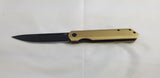 Kansept Knives Prickle Linerlock Brass Folding CPM-S35VN Pocket Knife 1012B1