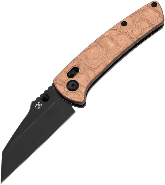 Kansept Knives Main Street Crossbar Lock Copper Foil G10 Folding S35VN Pocket Knife 1015V2