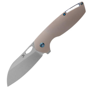 Kansept Knives Model 6 Framelock Bronze Titanium Folding CPM-S35VN Knife 1022B5