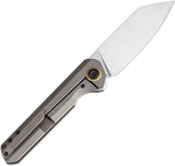 Kansept Knives Bulldozer Framelock Bronze Titanium Folding CPM-20CV Knife 1028A4