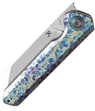 Kansept Knives Bulldozer Framelock Lightning Strike Titanium Folding CPM-20CV Knife 1028A5