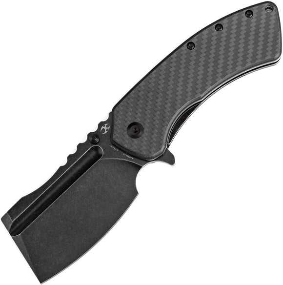 Kansept Knives XL Korvid Linerlock Carbon Fiber & G10 Folding S35VN Pocket Knife 1030A10