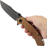 Kansept Knives Pretatout Linerlock Gold Aluminum Folding S35VN Pocket Knife K1032A7