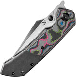 Kansept Knives Fenrir Linerlock Titanium & 80s Carbon Fiber Folding S35VN Knife 1034S1