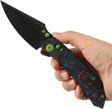 Kansept Knives Fenrir Crossbar Lock 80s Camo Carbon Fiber Folding S35VN Knife 1034V4