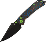 Kansept Knives Fenrir Crossbar Lock 80s Camo Carbon Fiber Folding S35VN Knife 1034V4
