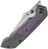 Kansept Knives Fenrir Linerlock Titanium & Purple Micarta Folding S35VN Knife 1034Z1