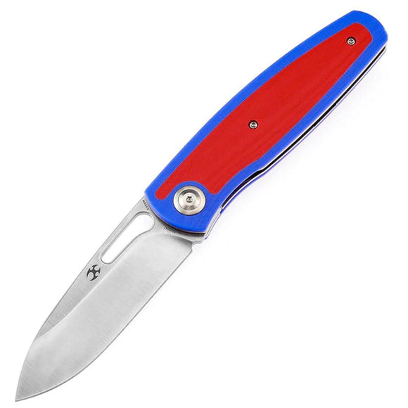 Kansept Knives Mato Linerlock Blue & Red G10 Folding S35VN Pocket Knife 1050A1