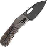 Kansept Knives Loki Framelock Bronze Frag Titanium Folding S35VN Knife 1058B4