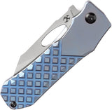 Kansept Knives Loki Framelock Blue Frag Titanium Folding S35VN Knife 1058B6