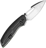 Kansept Knives Link Framelock Gecko Carbon Fiber & Titanium Folding 20CV Knife 1068A2