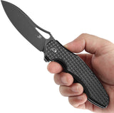 Kansept Knives Echis Framelock Black Frag Titanium Folding S35VN Pocket Knife 1071A5