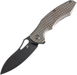 Kansept Knives Echis Framelock Bronze Frag Titanium Folding S35VN Pocket Knife 1071A6