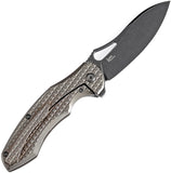 Kansept Knives Echis Framelock Bronze Frag Titanium Folding S35VN Pocket Knife 1071A6