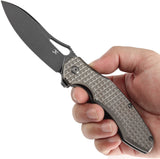 Kansept Knives Echis Framelock Bronze Frag Titanium Folding S35VN Pocket Knife 1071A6