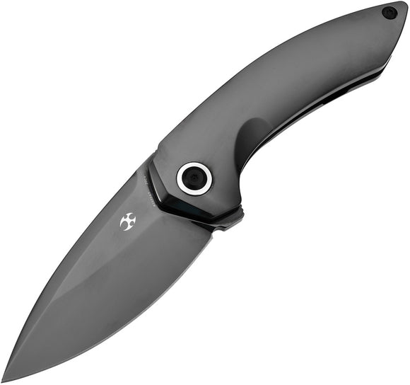 Kansept Knives ODD 21 Framelock Mirror DLC Titanium Folding 20CV Pocket Knife 1077A7