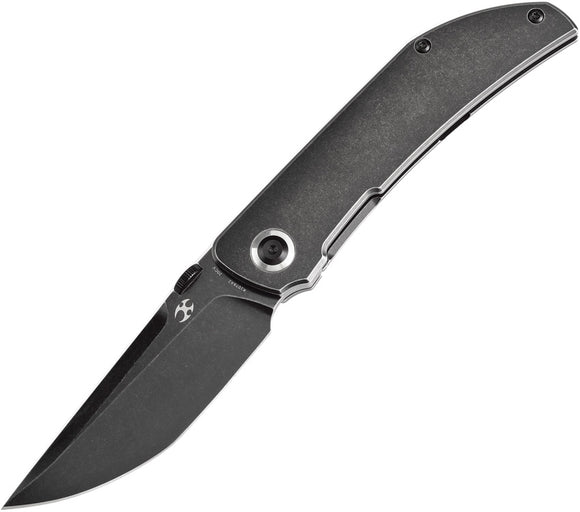 Kansept Knives Tarkin Framelock Blackwash Titanium Folding 20CV Pocket Knife 1078A2