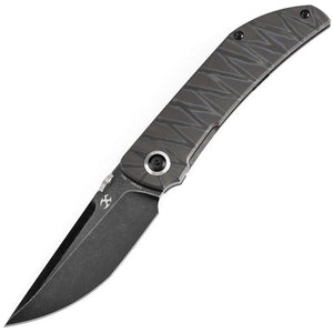 Kansept Knives Tarkin Framelock Tiger Stripe Flamed Titanium Folding 20CV Pocket Knife 1078A7