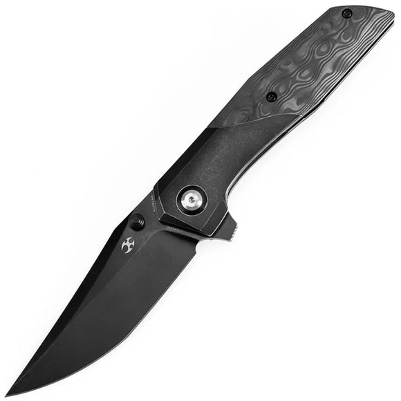 Kansept Knives Deadite Framelock Titanium & Rose Carbon Fiber Folding S35VN Knife 1081A6