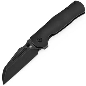 Kansept Knives Dreadnaught Framelock Black Titanium Folding S35VN Knife 1082A2